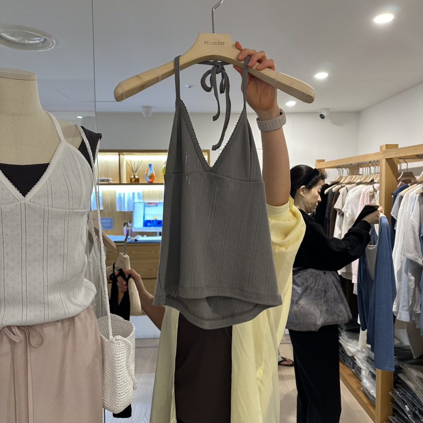 ROUNDER東大門實拍韓國女裝新款26夏季熱賣人氣吊帶背心鏤空ROUNDER吊帶/背心圖色2