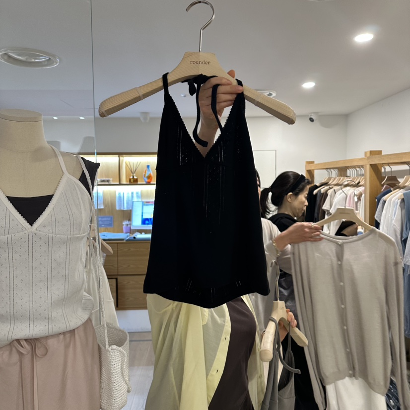 ROUNDER東大門實拍韓國女裝新款26夏季熱賣人氣吊帶背心鏤空ROUNDER吊帶/背心圖色3