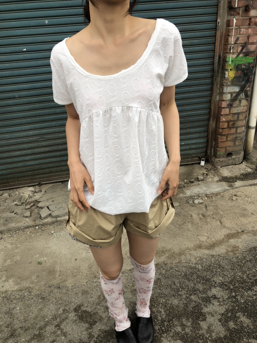 FLASH/I LOVE ME東大門實拍韓國女士新款26夏季26春夏T恤FLASH/I LOVE MET恤