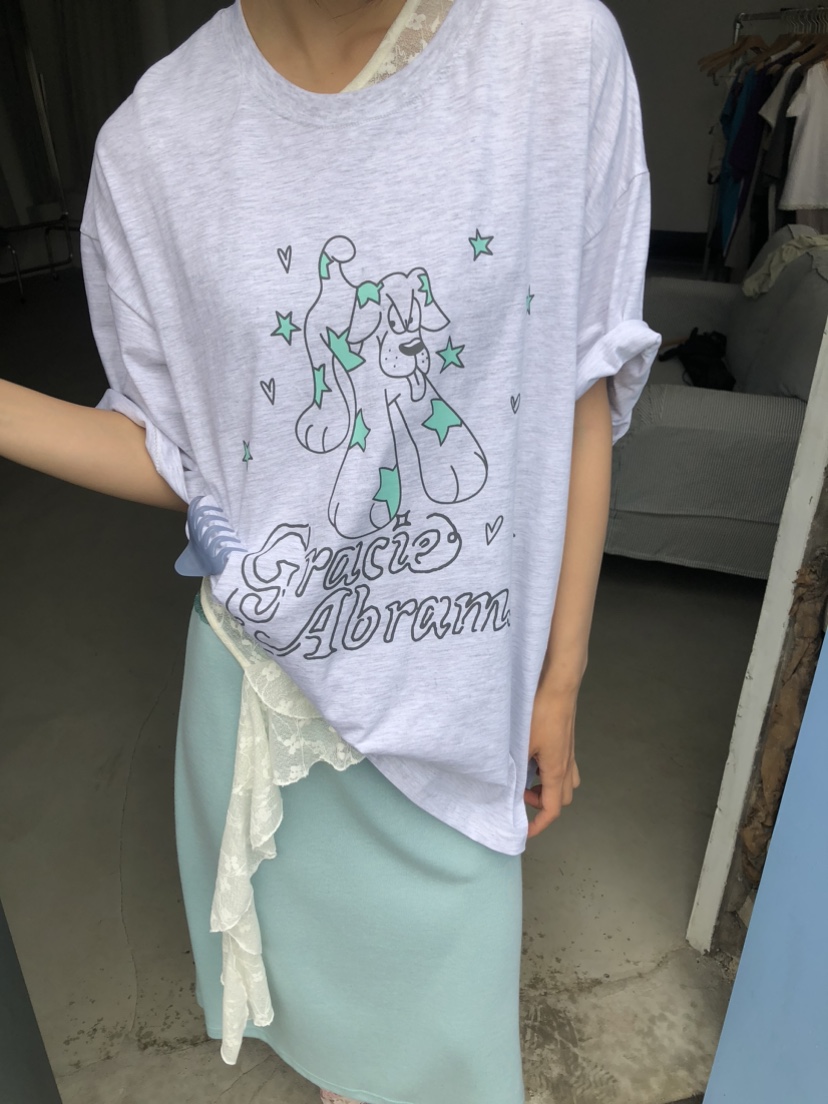 FLASH/I LOVE ME東大門實拍韓國女士新款時尚職業26夏季T恤FLASH/I LOVE MET恤