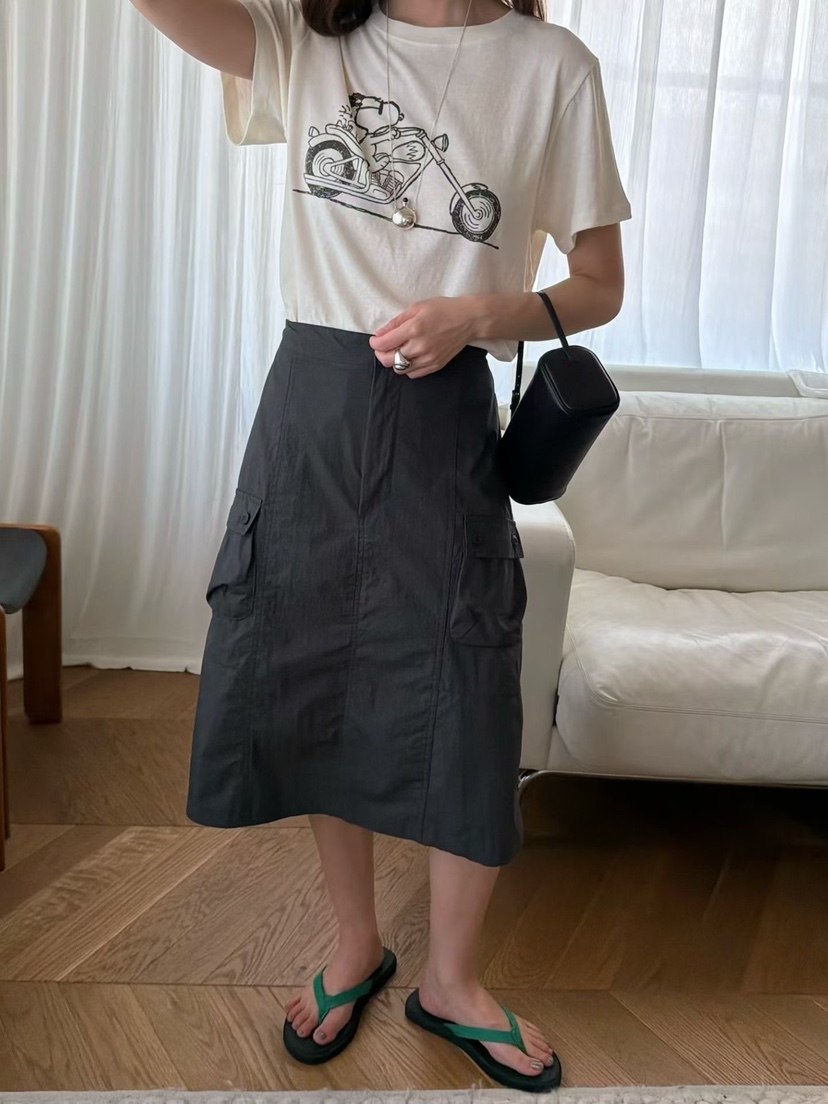 PEBBLE韓國直郵女裝新款休閑人氣推薦26春夏半身裙中短裙PEBBLE半身裙/中短裙