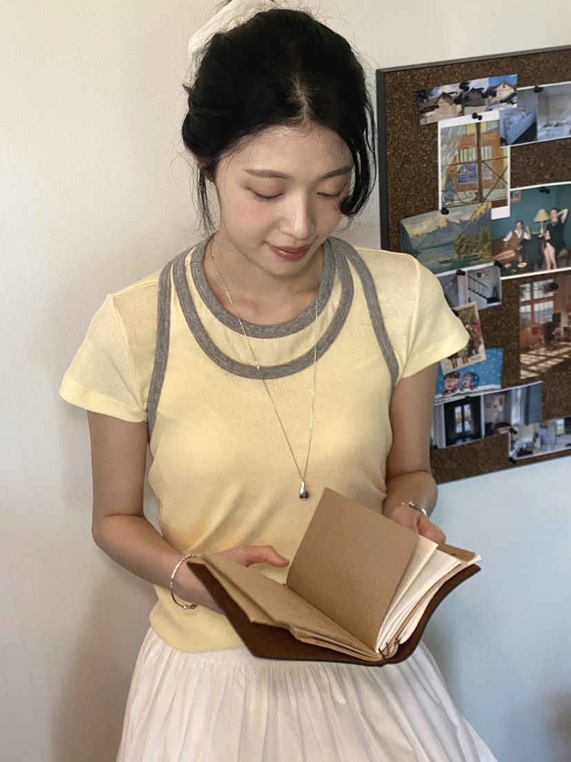 ERUME韓國直郵實拍女裝新品26夏季時尚26春夏職業人氣T恤ERUMET恤