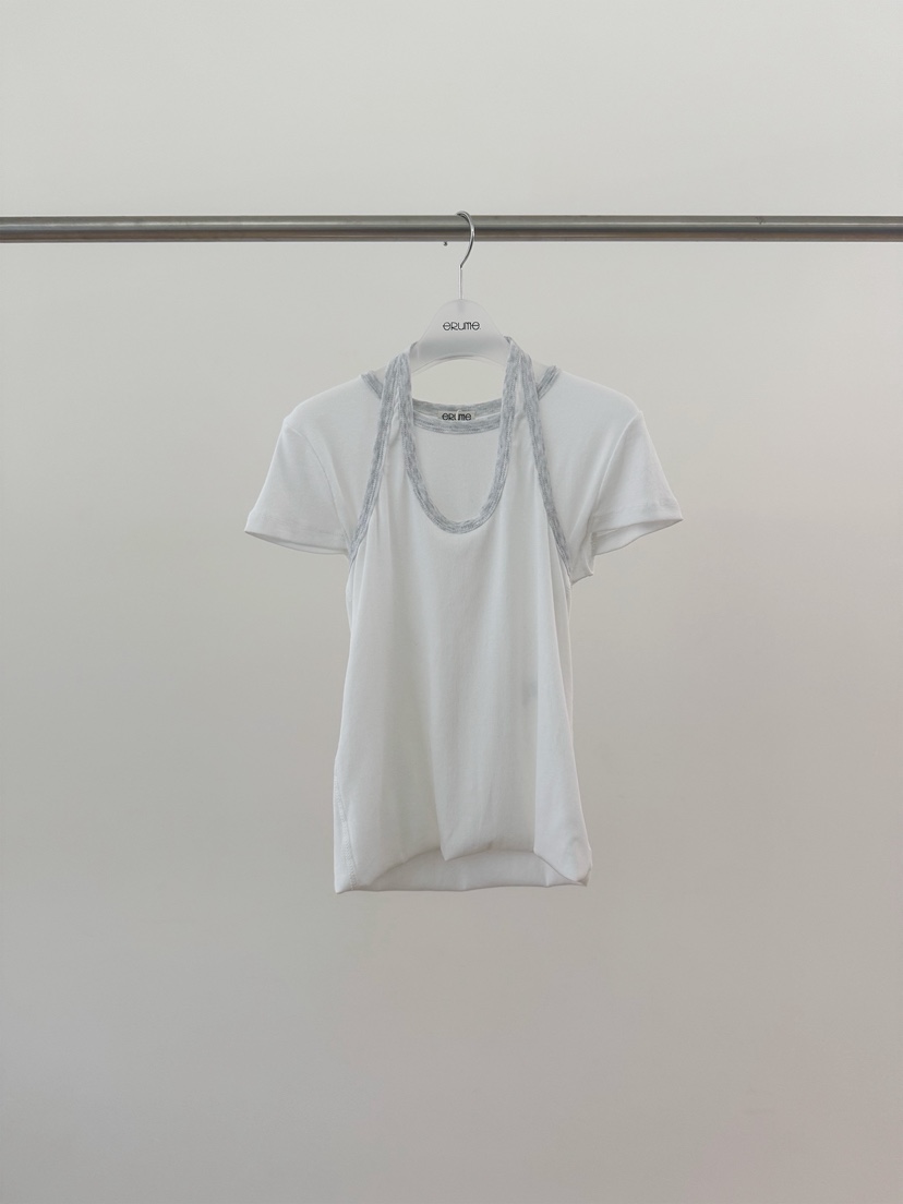 ERUME韓國直郵實拍女裝新品26夏季時尚26春夏職業人氣T恤ERUMET恤圖色1
