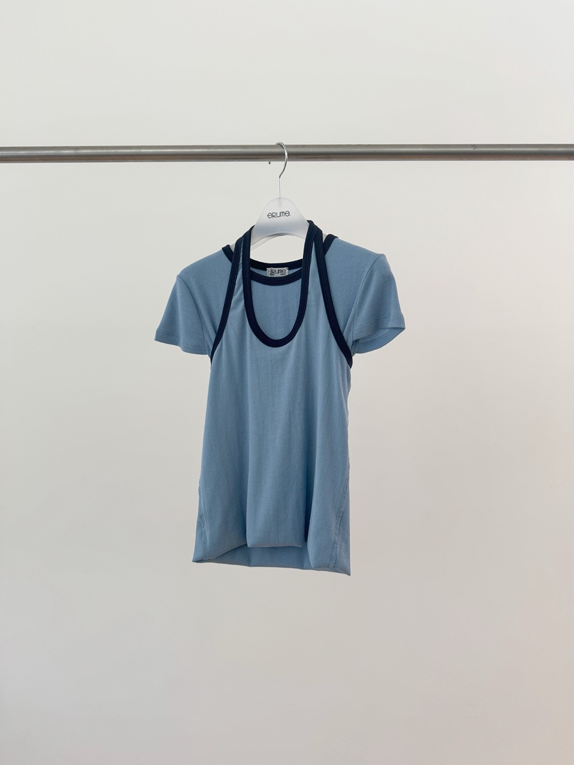 ERUME韓國直郵實拍女裝新品26夏季時尚26春夏職業人氣T恤ERUMET恤圖色3