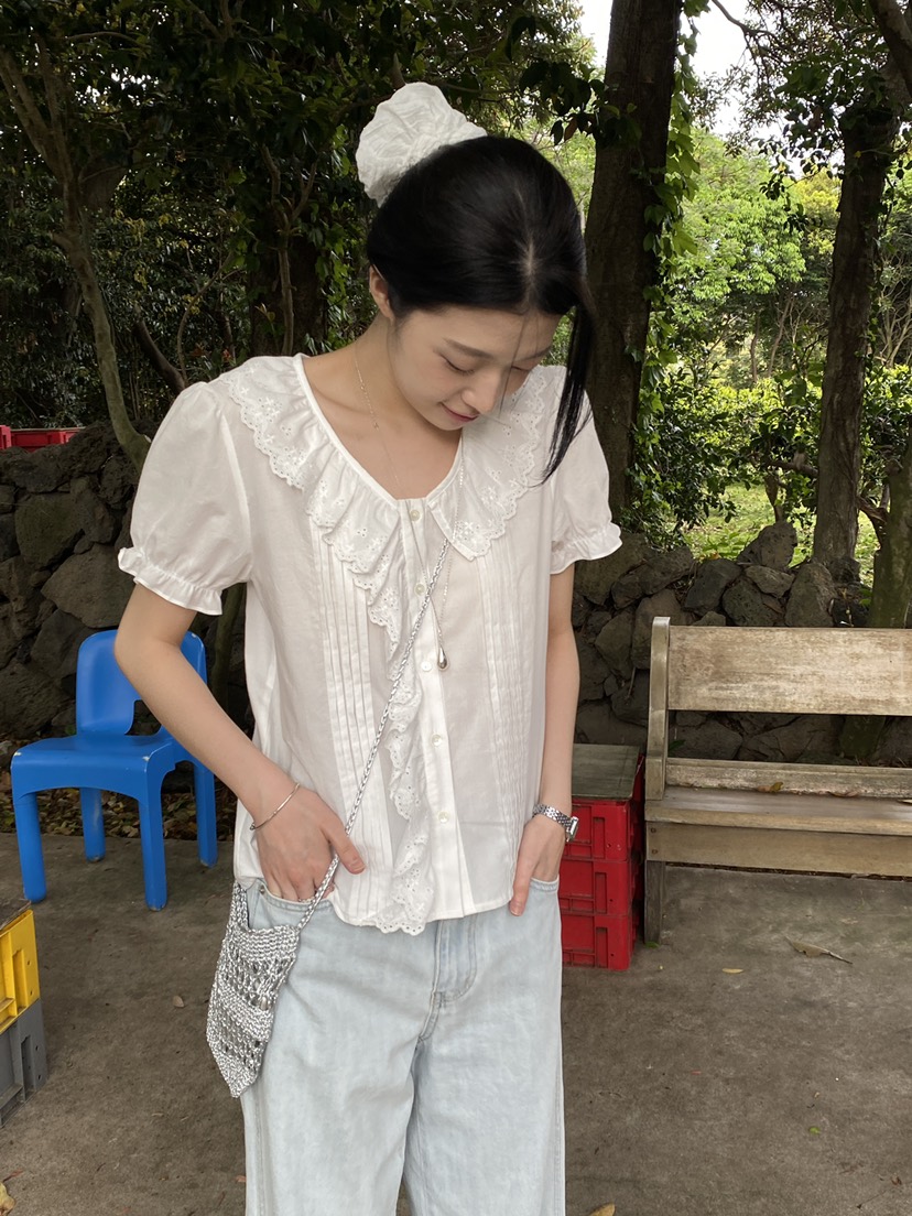 ERUME東大門實拍韓國女士新品推薦26夏季人氣熱賣襯衫蕾絲衫ERUME襯衫/蕾絲衫