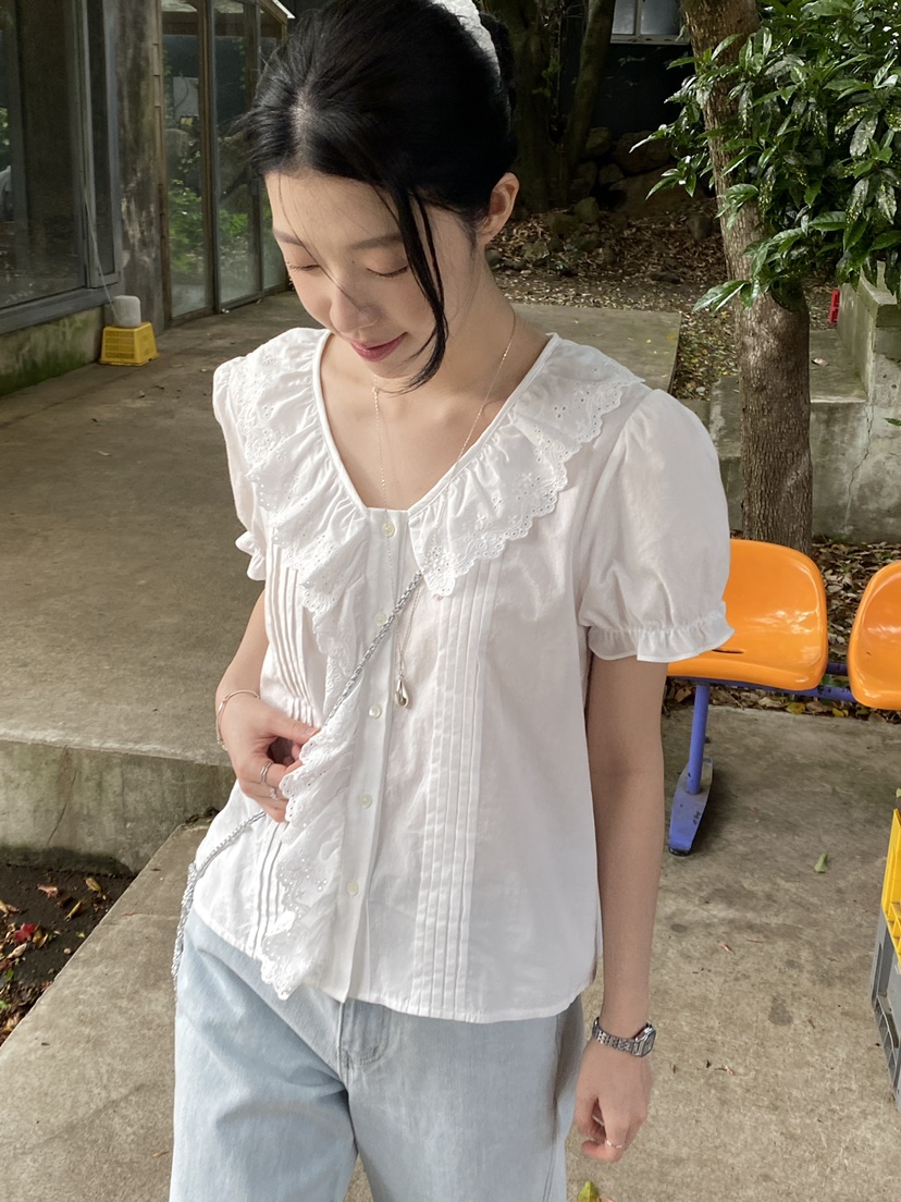 ERUME東大門實拍韓國女士新品推薦26夏季人氣熱賣襯衫蕾絲衫ERUME襯衫/蕾絲衫
