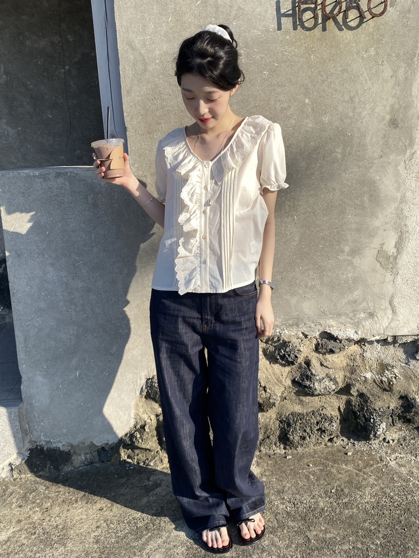 ERUME東大門實拍韓國女士新品推薦26夏季人氣熱賣襯衫蕾絲衫ERUME襯衫/蕾絲衫