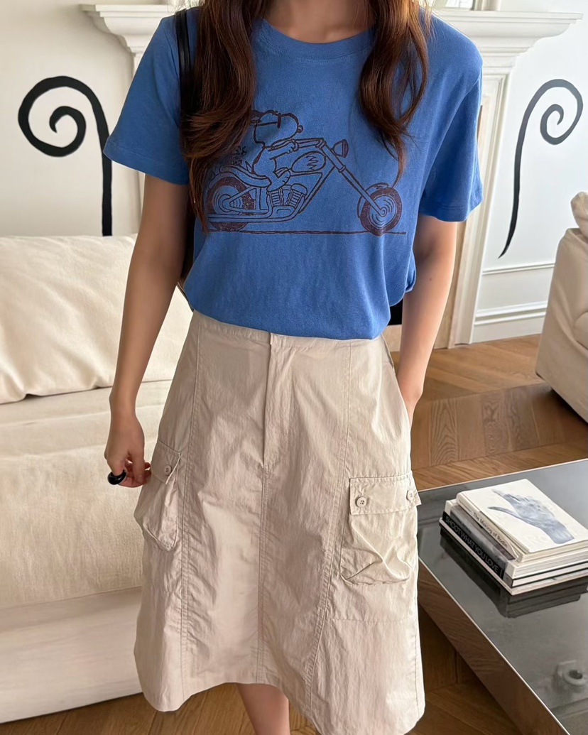 PEBBLE韓國代購女士新品26夏季人氣26春夏熱賣推薦T恤史努比PEBBLET恤