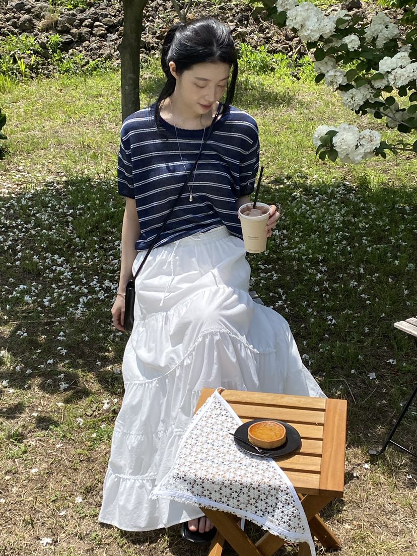 ERUME韓國直郵實拍女士新品人氣時尚26夏季26春夏針織衫亞麻布ERUME針織衫