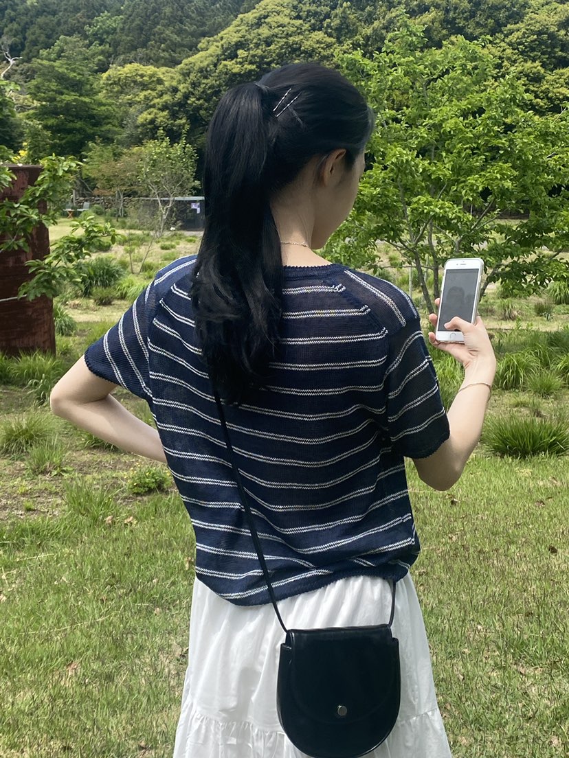 ERUME韓國直郵實拍女士新品人氣時尚26夏季26春夏針織衫亞麻布ERUME針織衫