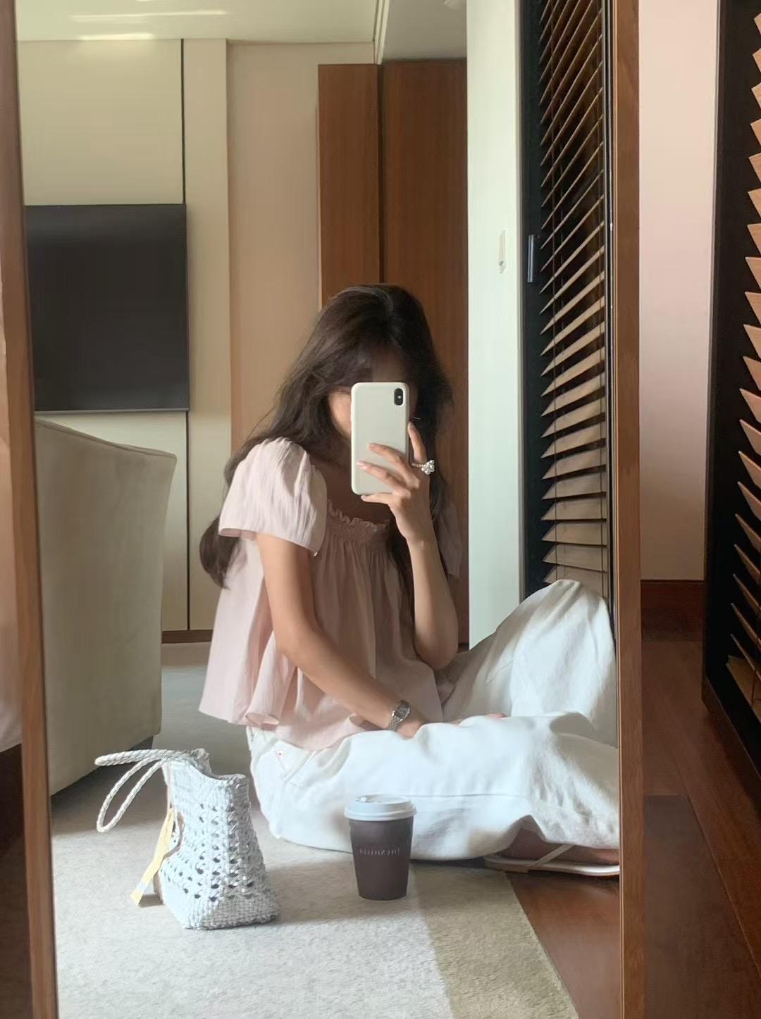LITER韓國直郵女士新品休閑時尚26夏季人氣26春夏襯衫蕾絲衫LITER襯衫/蕾絲衫