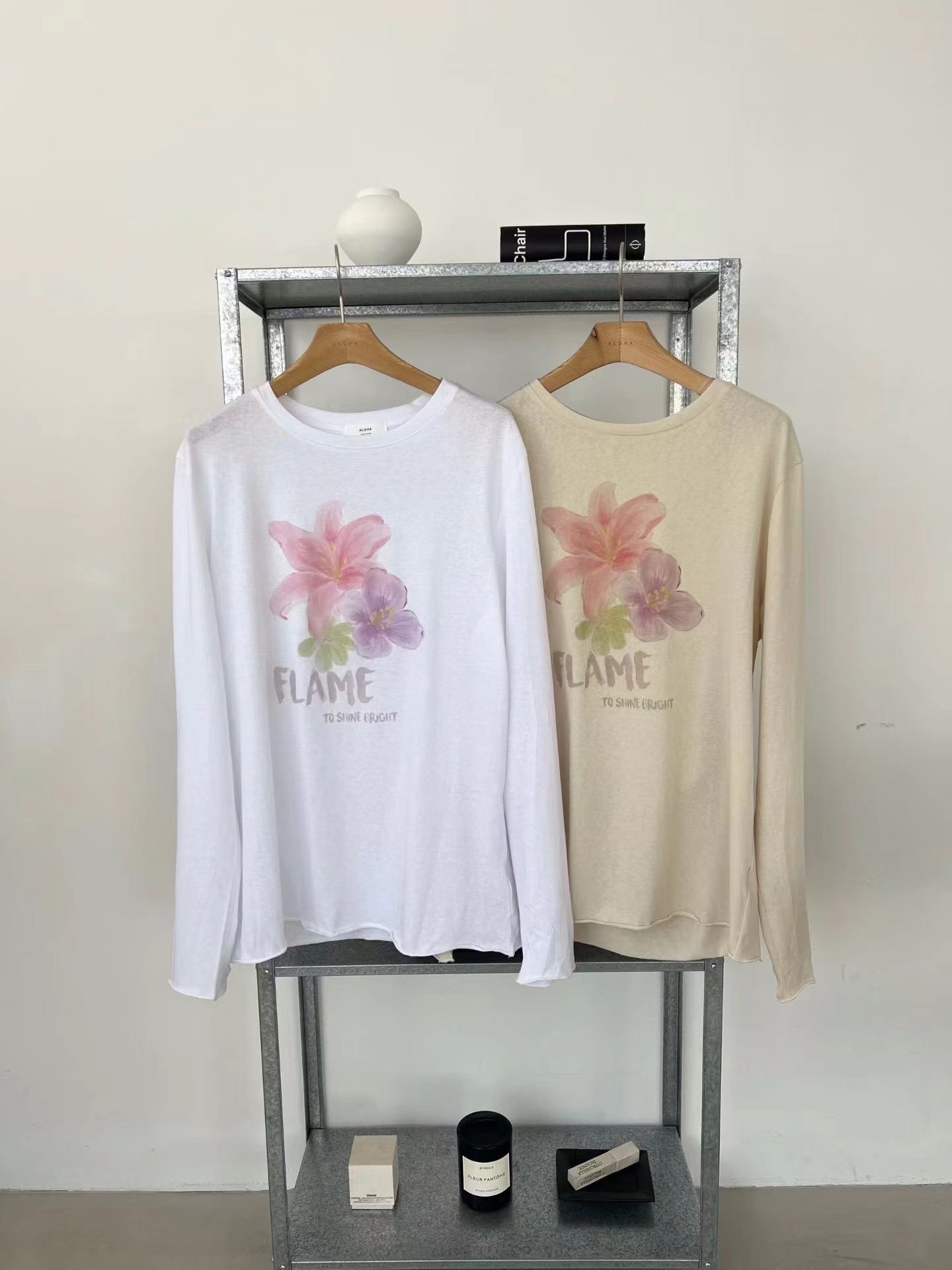 ALOHA-OT韓國直郵女裝新品26春夏職業人氣休閑推薦長袖T恤ALOHA-OT長袖T恤