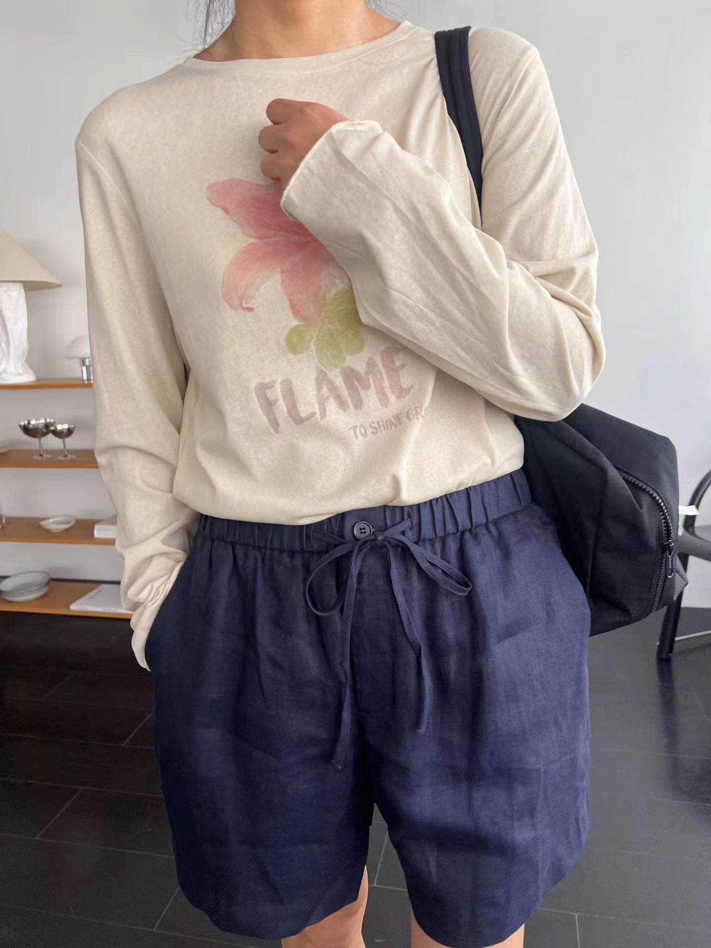 ALOHA-OT韓國直郵女裝新品26春夏職業人氣休閑推薦長袖T恤ALOHA-OT長袖T恤