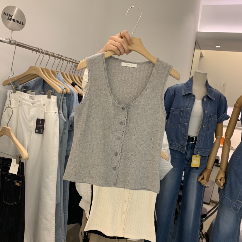 PHILO韓國直郵實拍女士新品職業26春夏26夏季時尚吊帶背心PHILO吊帶/背心圖色1
