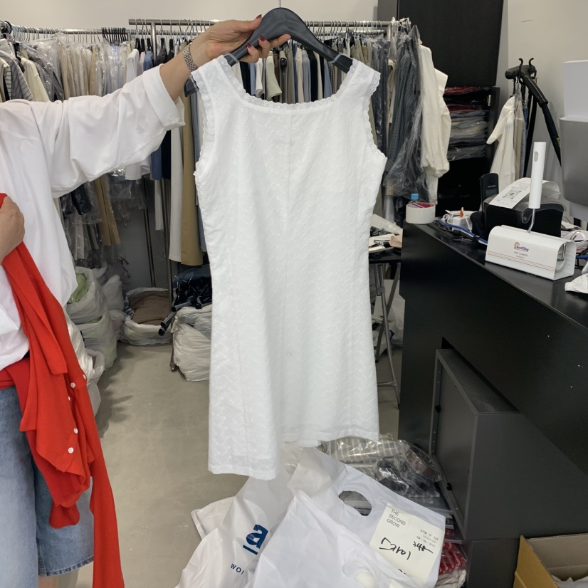 THE SECOND GROW韓國東大門代購女裝新品休閑連衣裙鏤空THE SECOND GROW連衣裙