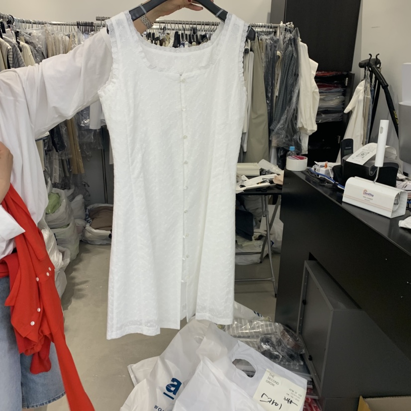 THE SECOND GROW韓國東大門代購女裝新品休閑連衣裙鏤空THE SECOND GROW連衣裙圖色1