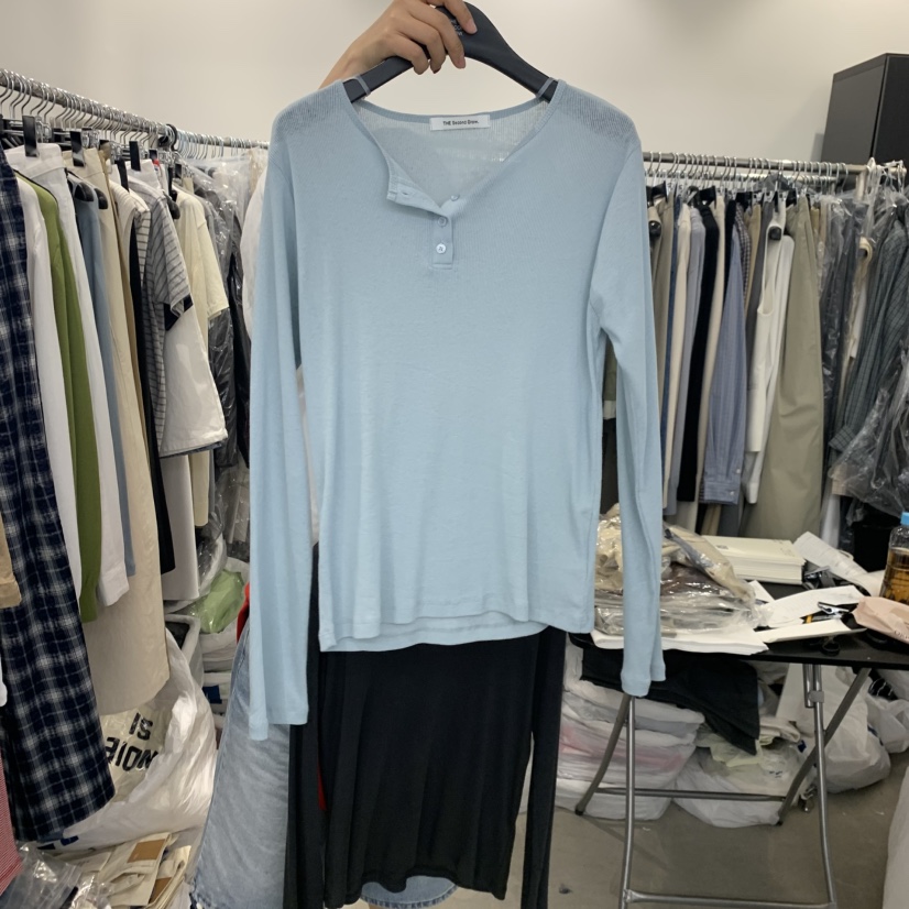 THE SECOND GROW韓國代購女裝新品休閑人氣職業長袖T恤THE SECOND GROW長袖T恤圖色2