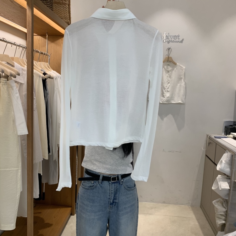 VELVET UNDERGROUND韓國東大門直郵女裝新品26春夏長袖T恤VELVET UNDERGROUND長袖T恤