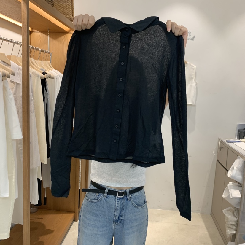 VELVET UNDERGROUND韓國東大門直郵女裝新品26春夏長袖T恤VELVET UNDERGROUND長袖T恤圖色3