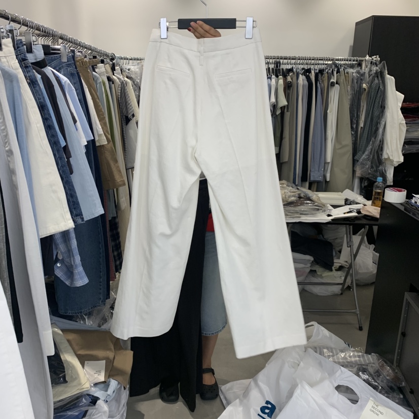 THE SECOND GROW韓國直郵女士新品休閑職業推薦休閑褲亞麻THE SECOND GROW休閑褲