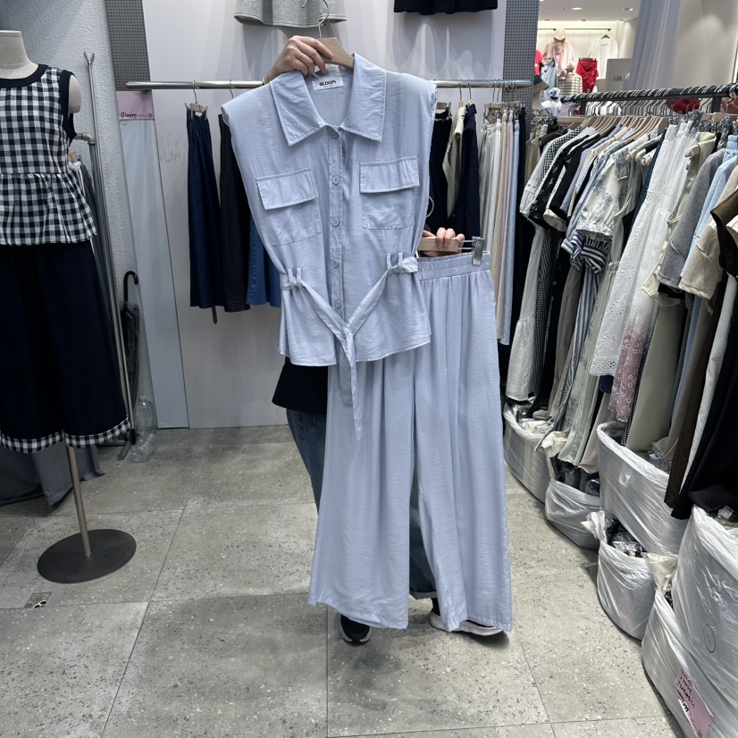 BLOOM東大門實拍韓國女裝新品熱賣26夏季推薦套裝系帶套裝BLOOM-Q套裝圖色3