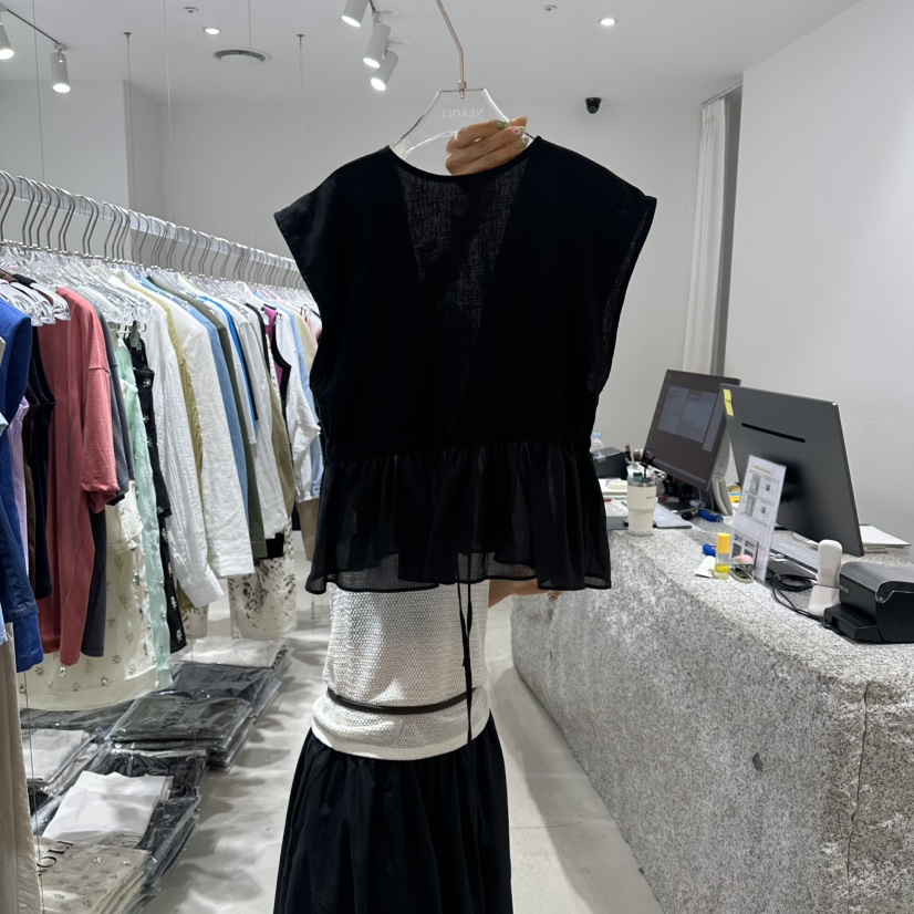 NEROLI 36韓國直郵女士新品休閑26春夏時尚襯衫蕾絲衫亞麻NEROLI 36襯衫/蕾絲衫