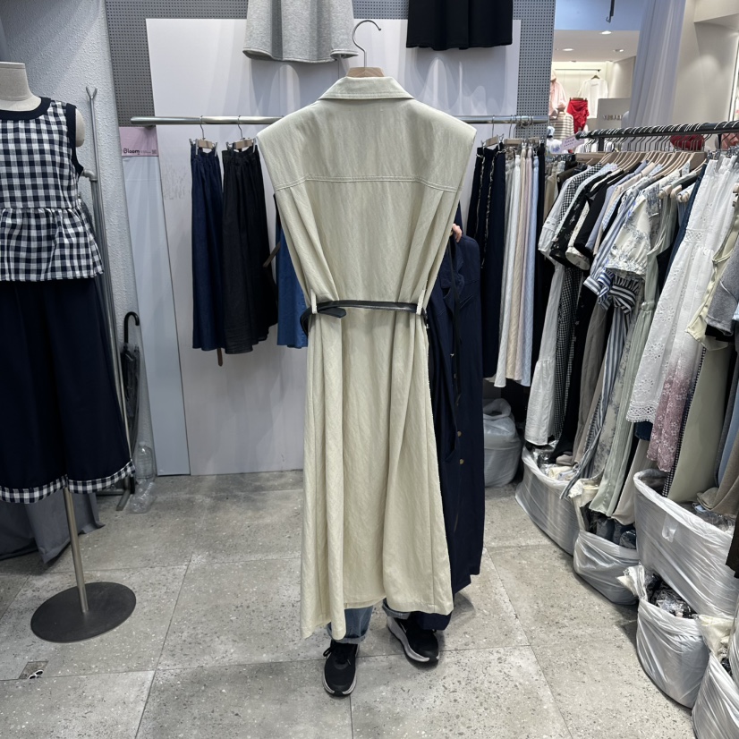 BLOOM東大門實拍韓國女士新款熱賣26夏季職業連衣裙含腰帶BLOOM-Q連衣裙