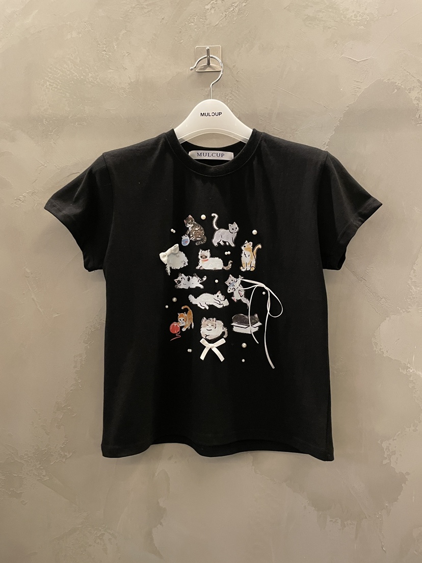 MULCUP韓國東大門直郵女裝新品26春夏職業時尚人氣熱賣T恤MULCUPT恤圖色2