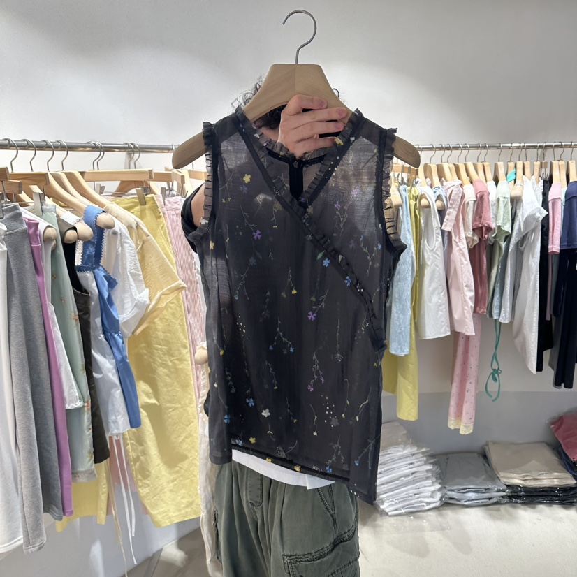 ROOM K-P東大門實拍韓國女士新款26春夏休閑職業吊帶背心roomk吊帶/背心圖色2
