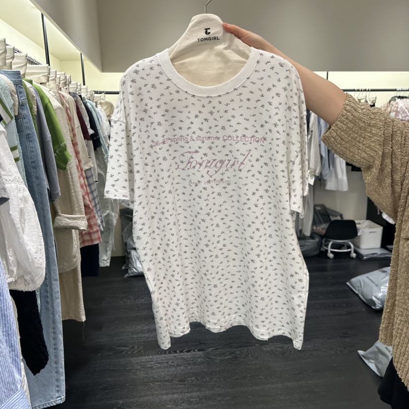 TOMGIRL韓國東大門直郵女士新品職業26夏季休閑時尚熱賣T恤TOMGIRLT恤圖色1