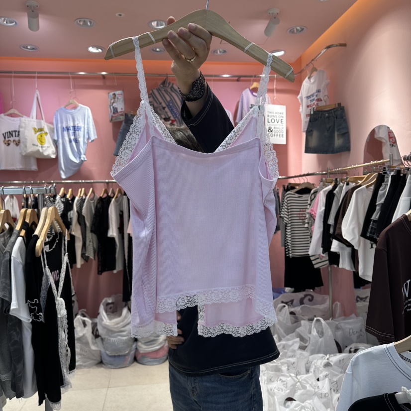 K STORY韓國直郵女士新款推薦休閑人氣26春夏吊帶背心蕾絲K STORY吊帶/背心