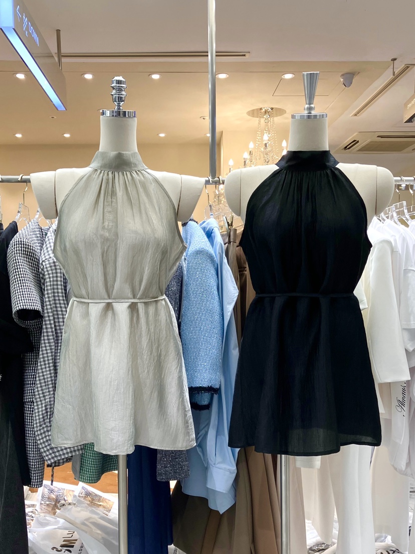 WORK SHOP東大門實拍韓國女士新品熱賣吊帶背心含繩雪紡Work_shop吊帶/背心