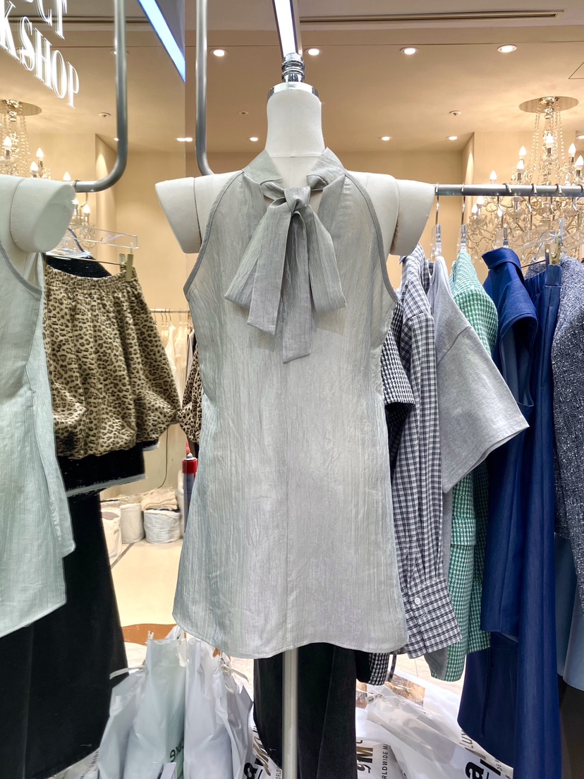 WORK SHOP東大門實拍韓國女士新品熱賣吊帶背心含繩雪紡Work_shop吊帶/背心