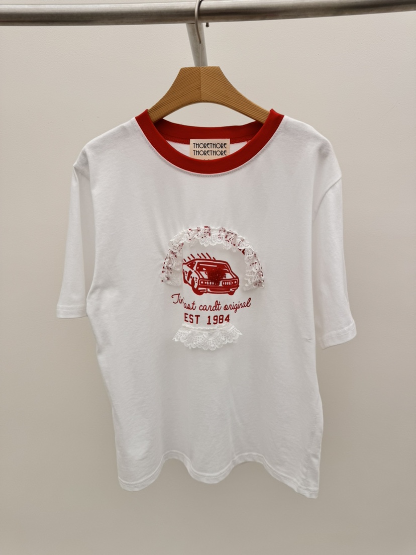 THORE韓國代購女士新品熱賣26春夏人氣職業時尚休閑26夏季T恤THORET恤圖色2