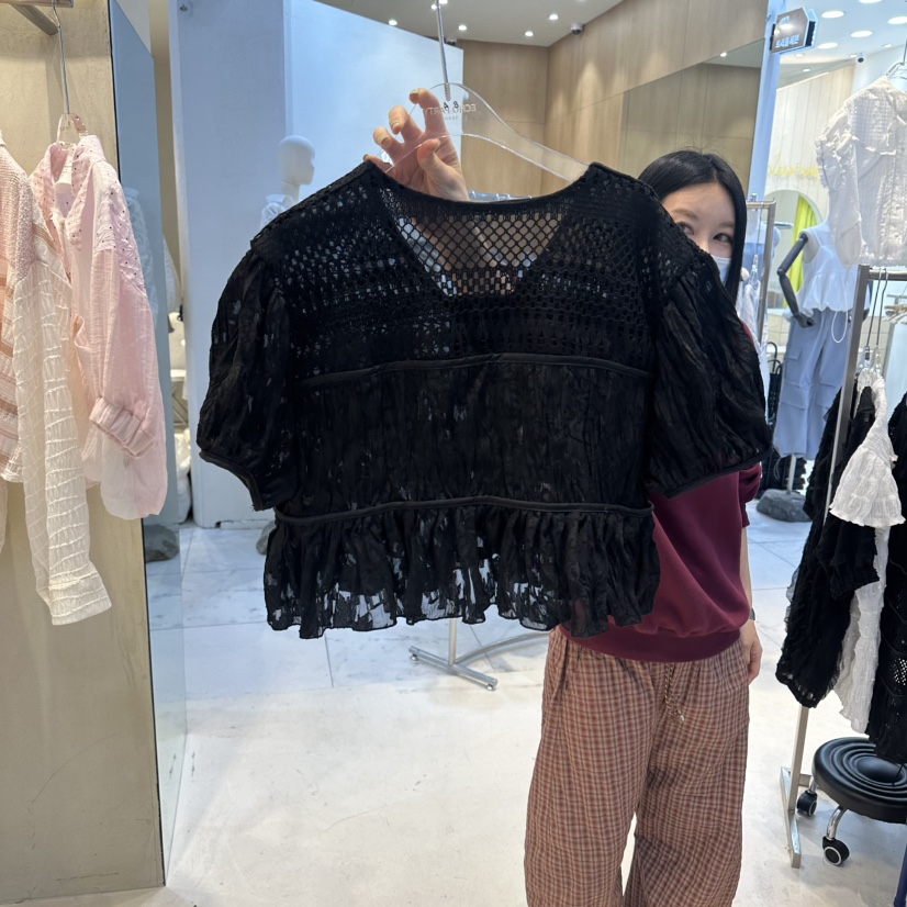 ECHOPARTY韓國直郵女士新品26春夏熱賣推薦時尚襯衫蕾絲衫ECHOPARTY襯衫/蕾絲衫