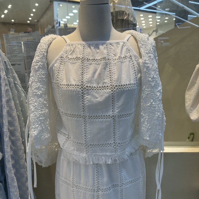 ECHOPARTY韓國東大門代購女士新品熱賣推薦吊帶背心刺繡流蘇ECHOPARTY吊帶/背心圖色1