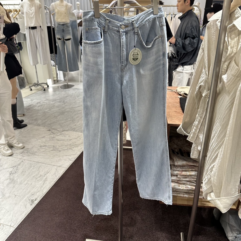 PITA/THEVERLIN韓國東大門代購女士新款26春夏牛仔褲緊身褲PITA/THEVERLIN牛仔褲圖色1