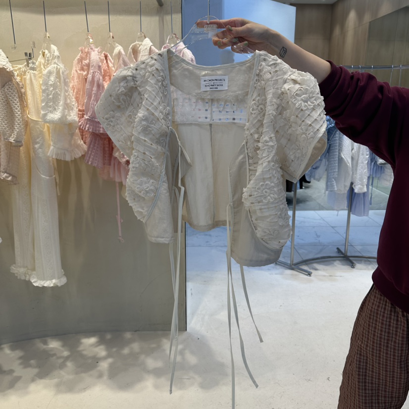 ECHOPARTY韓國東大門代購女士新品人氣職業推薦襯衫蕾絲衫ECHOPARTY襯衫/蕾絲衫圖色1