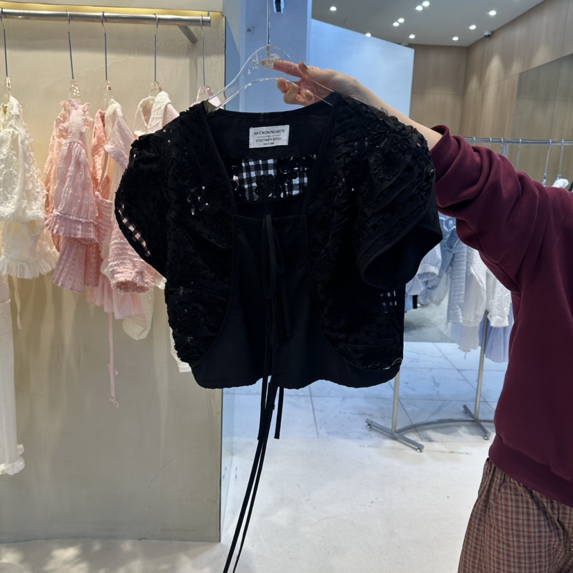ECHOPARTY韓國東大門代購女士新品人氣職業推薦襯衫蕾絲衫ECHOPARTY襯衫/蕾絲衫圖色2