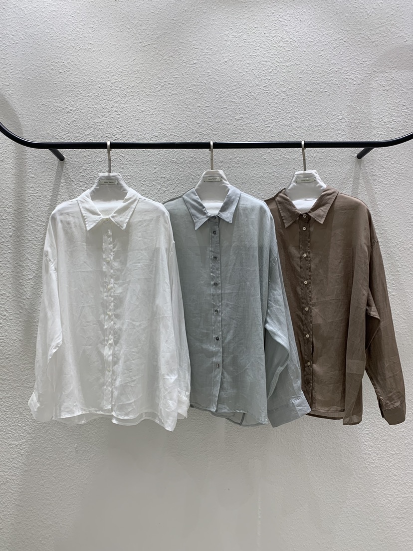 LUCY SALON韓國直郵實拍女裝新款熱賣襯衫蕾絲衫亞麻紐扣LUCY SALON襯衫/蕾絲衫