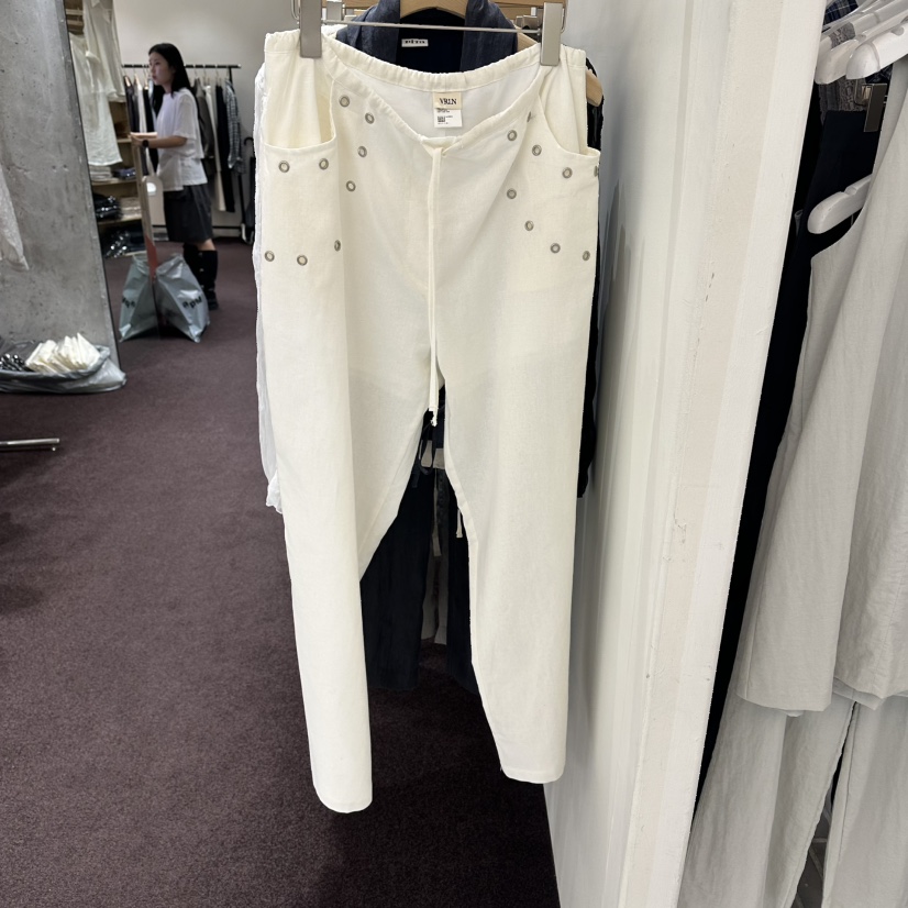 PITA/THEVERLIN韓國直郵女士新品26春夏人氣職業休閑褲孔眼PITA/THEVERLIN休閑褲圖色1