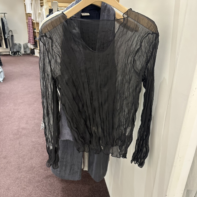 PITA/THEVERLIN韓國直郵實拍女士新品26夏季襯衫蕾絲衫褶皺PITA/THEVERLIN襯衫/蕾絲衫圖色2