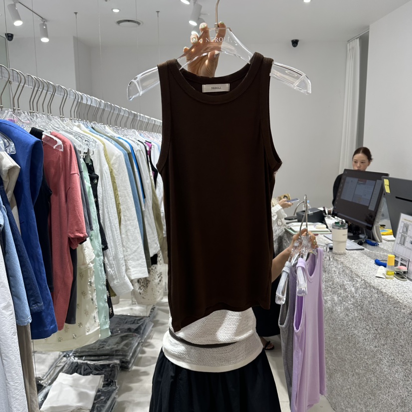 NEROLI 36韓國直郵女裝新品時尚人氣職業26夏季吊帶背心NEROLI 36吊帶/背心圖色4棕色