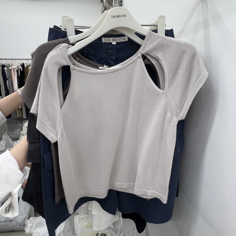 BREATHE東大門實拍韓國女裝新品熱賣26春夏時尚26夏季T恤BREATHET恤圖色2