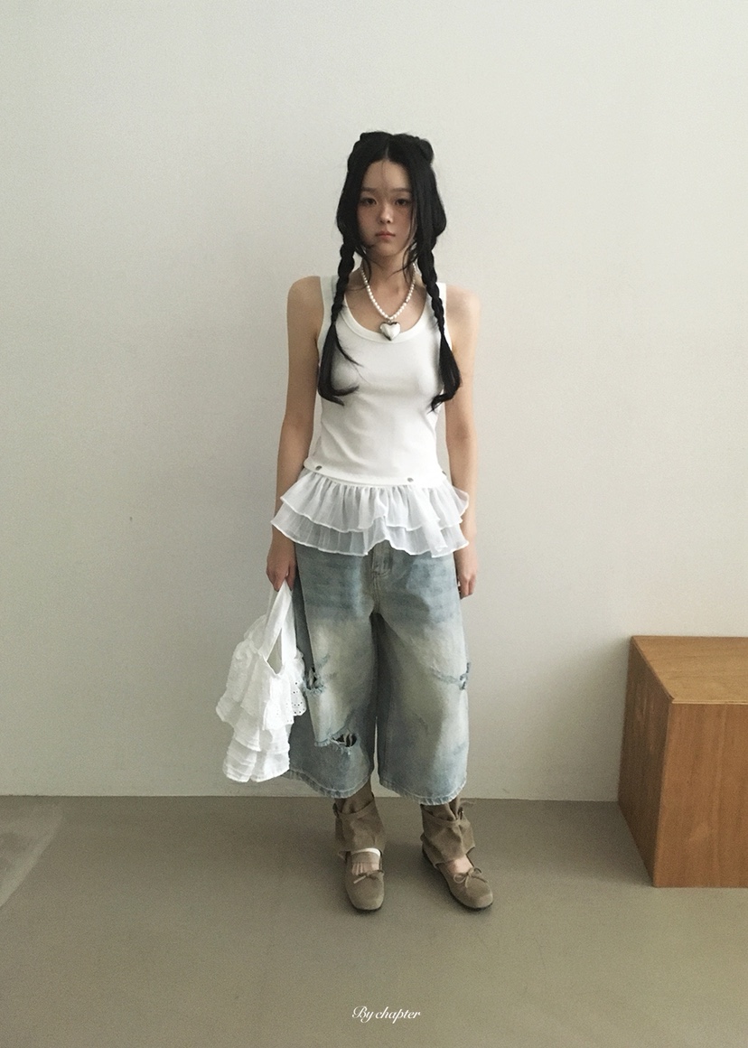 BY CHAPTER韓國代購女裝新品熱賣職業時尚吊帶背心可拆卸BY Chapter吊帶/背心