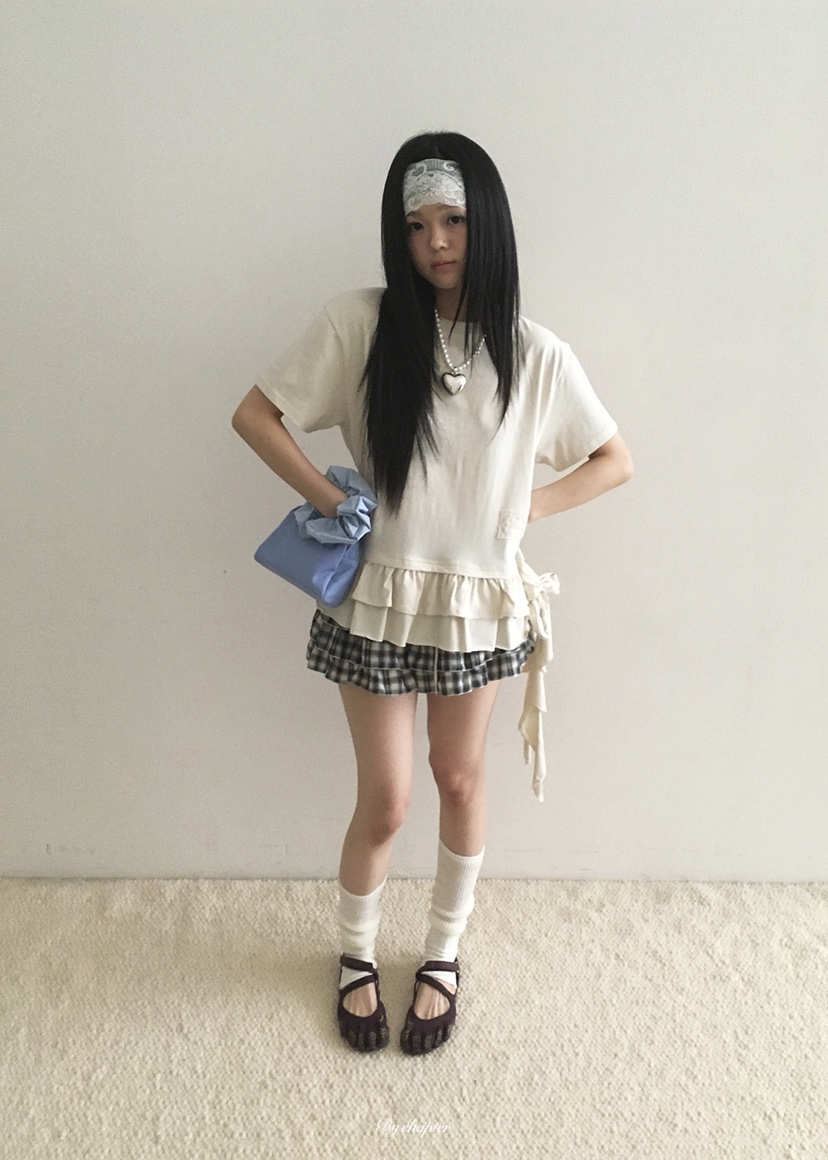 BY CHAPTER韓國直郵女裝新款26夏季推薦人氣熱賣26春夏T恤BY ChapterT恤圖色2奶油色