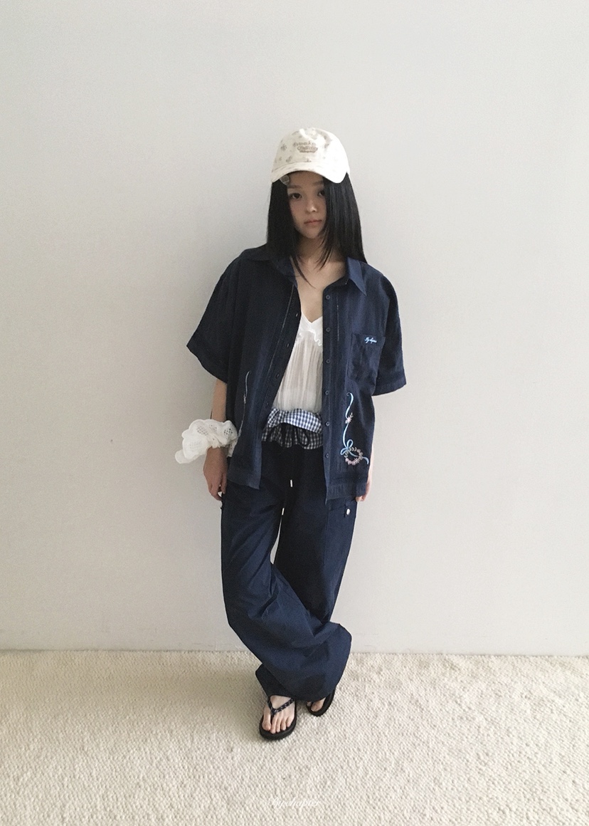 BY CHAPTER韓國代購女士新品熱賣推薦人氣襯衫蕾絲衫刺繡BY Chapter襯衫/蕾絲衫