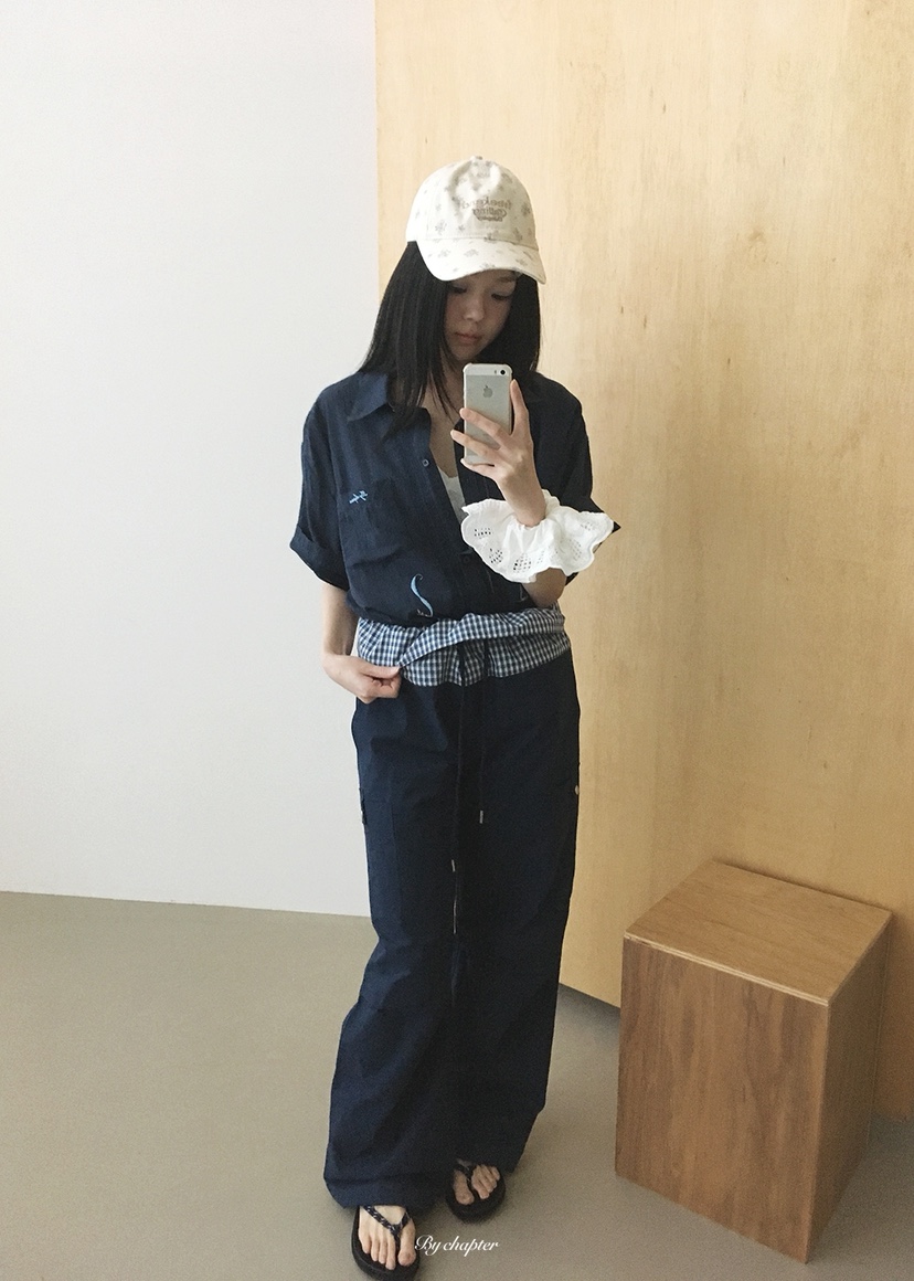BY CHAPTER韓國代購女士新品熱賣推薦人氣襯衫蕾絲衫刺繡BY Chapter襯衫/蕾絲衫