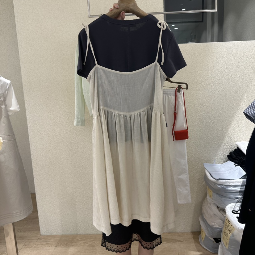 EMPTY韓國直郵女士新款26夏季休閑推薦職業連衣裙不含內搭EMPTY連衣裙