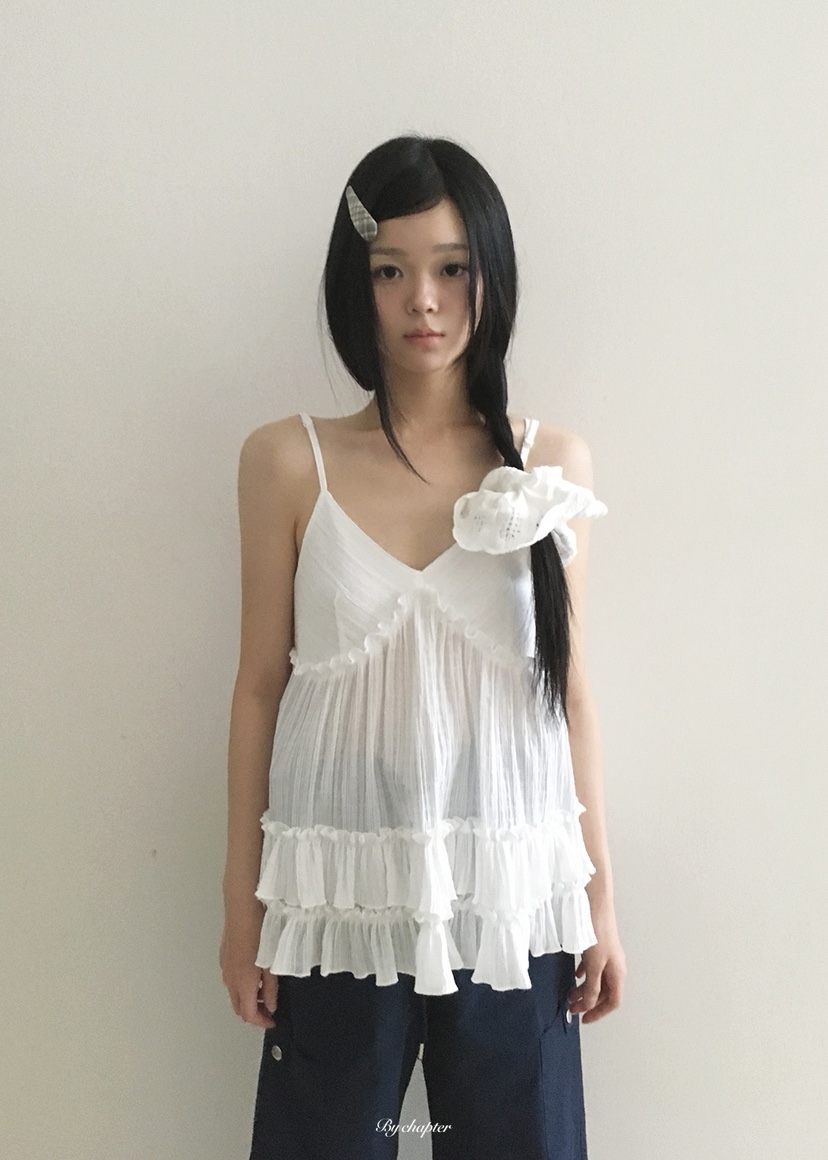 BY CHAPTER韓國代購女裝新款26夏季26春夏人氣休閑吊帶背心BY Chapter吊帶/背心圖色1白色